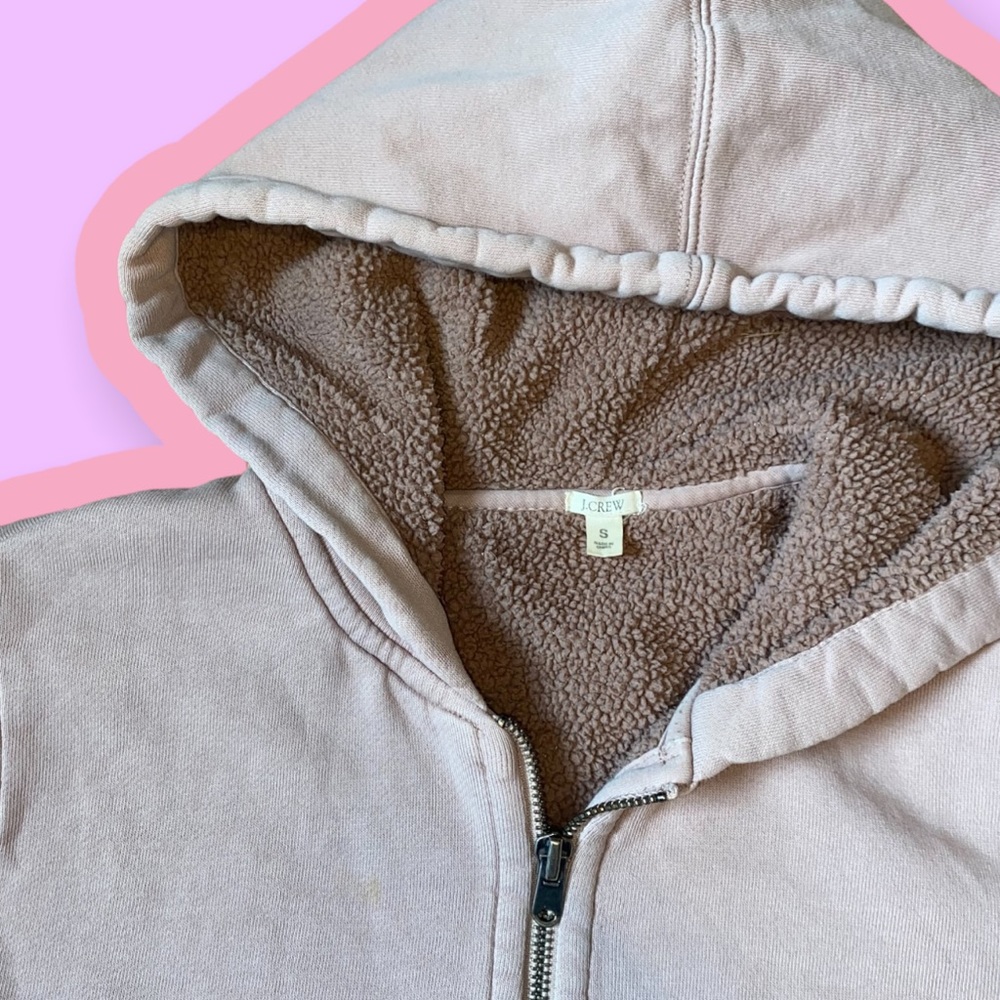 J.Crew Fuzzy Zip-Up Sweatshirt